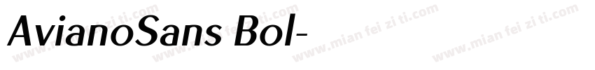 AvianoSans Bol字体转换